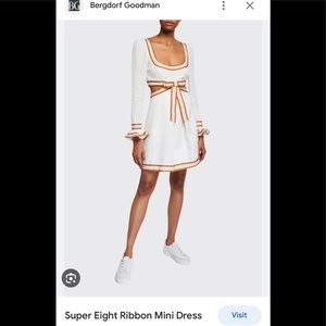 Zimmerman Super Eight Ribbon Mini Dress